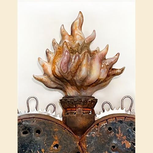 Sacred Heart-Flame detail